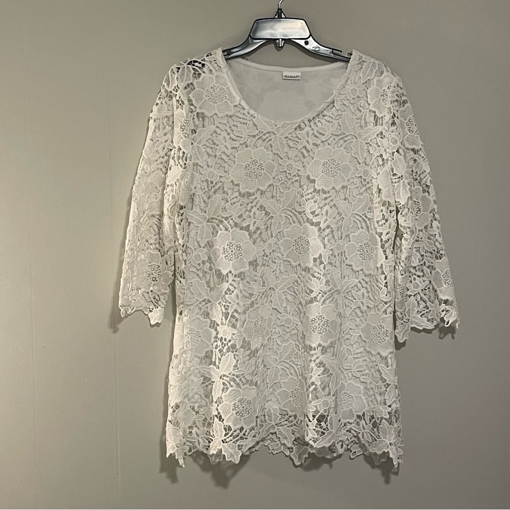 Elegant White Lace Blouse